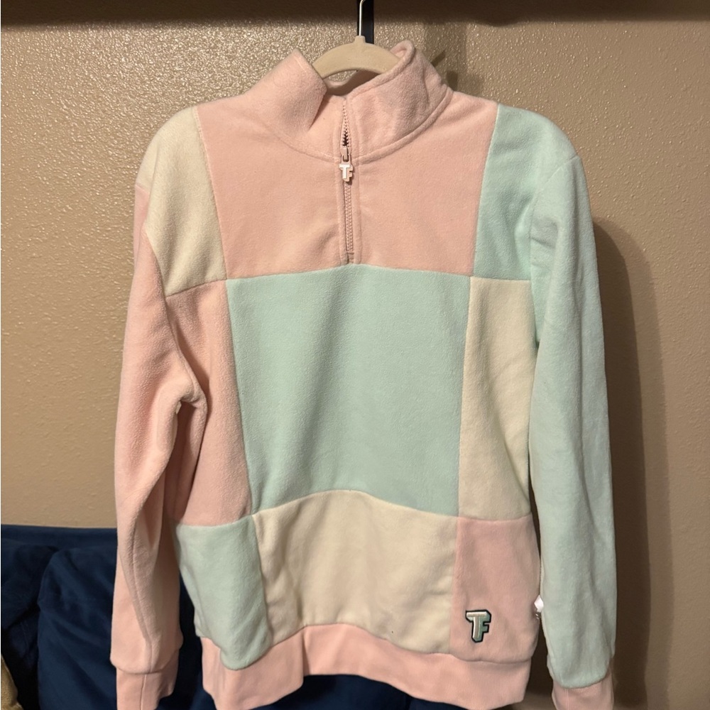 Teddy Fresh Pastel Colorblock Quarter-Zip Fleece
